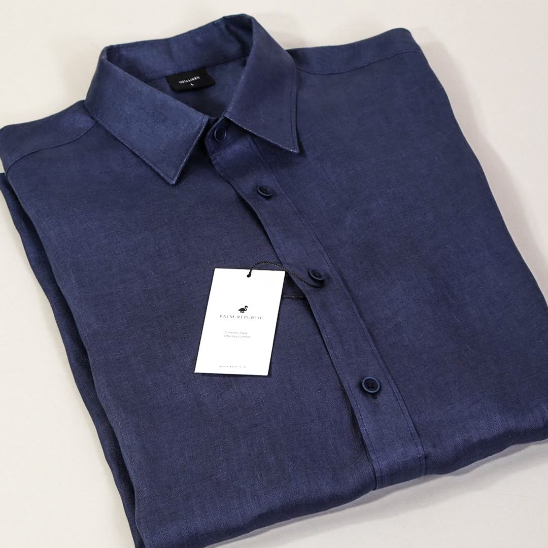 Navy Blue - Premium Linen Shirt
