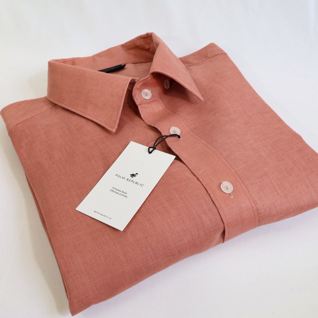 Salmon - Premium Linen Shirt